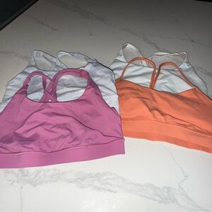 Pink and Orange Sports Bras